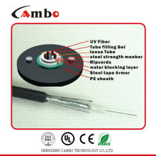 Cable blindado de fibra óptica interior / exterior GYXTW